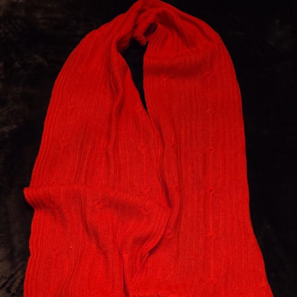 J. Crew Soft Red Cashmere Scarf, New
